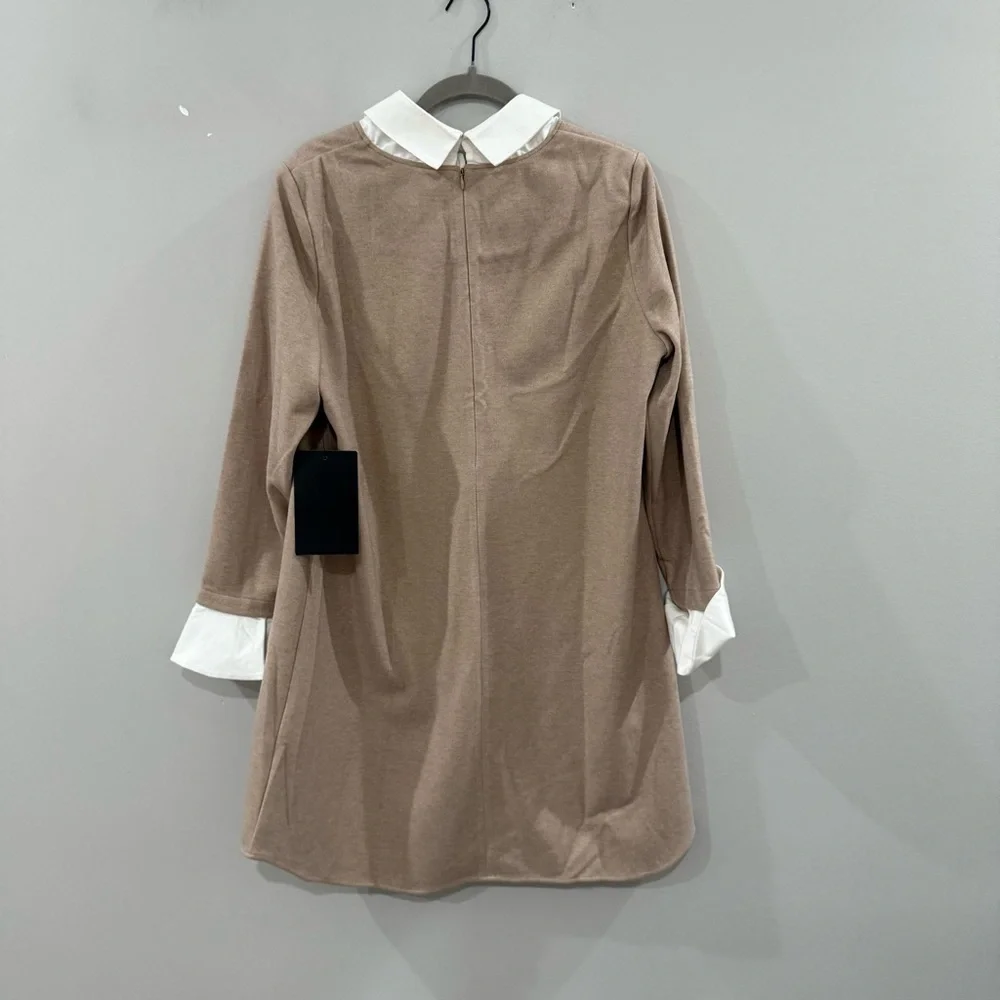 NWT Tuckernuck Dress Dakotah English Ivy Collar Mini in Sandwhisp - Picture 7 of 10